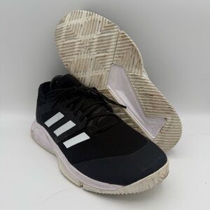 Men’s Adidas Black White Court Team Bounce Indoor Athletic‎ Sneaker Shoes Sz 9.5